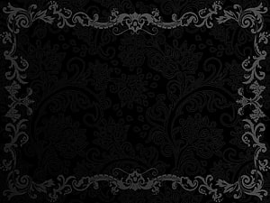 Black Elegant Damask Floral Ornamental Frame Pattern Background HD wallpaper