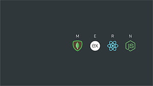 MERN Stack Developer Tech Icons on Dark Minimalist Background HD wallpaper
