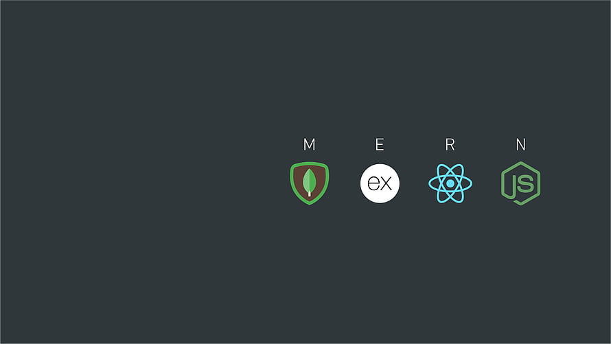 MERN Stack Developer Tech Icons on Dark Minimalist Background HD wallpaper