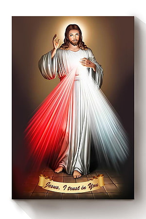 Divine Radiance of Jesus Christ with Sacred Heart and Golden Ribbon Inscription HD phone wallpaper