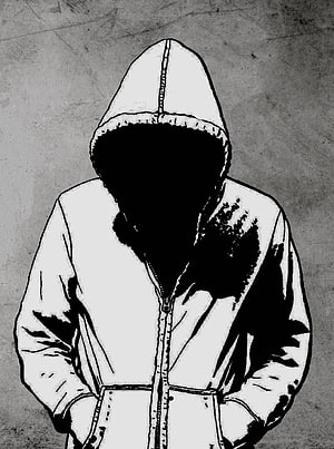 Mysterious Hooded Figure in White Parka with Shadowed Face HD phone wallpaper