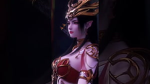 Medusa Queen in Ornate Golden Armor from Battle Through The Heavens HD wallpaper