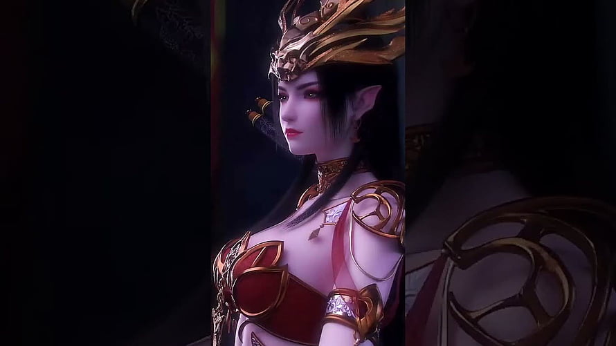 Medusa Queen in Ornate Golden Armor from Battle Through The Heavens HD wallpaper