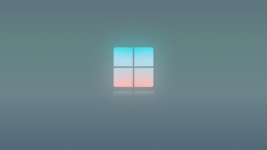 Windows 11 Minimalist Logo Wallpaper with Soft Gradient and Gray Background HD wallpaper