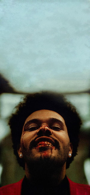 The Weeknd After Hours Portrait with Red Jacket and Diamond Earrings HD phone wallpaper