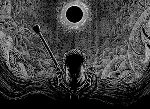 Berserk Guts Black Swordsman Facing the Eclipse in Dark Fantasy Manga Art, Berserk, Kentaro Miura, Guts, Manga, Pattern • For You For & Mobile, manga panel HD wallpaper