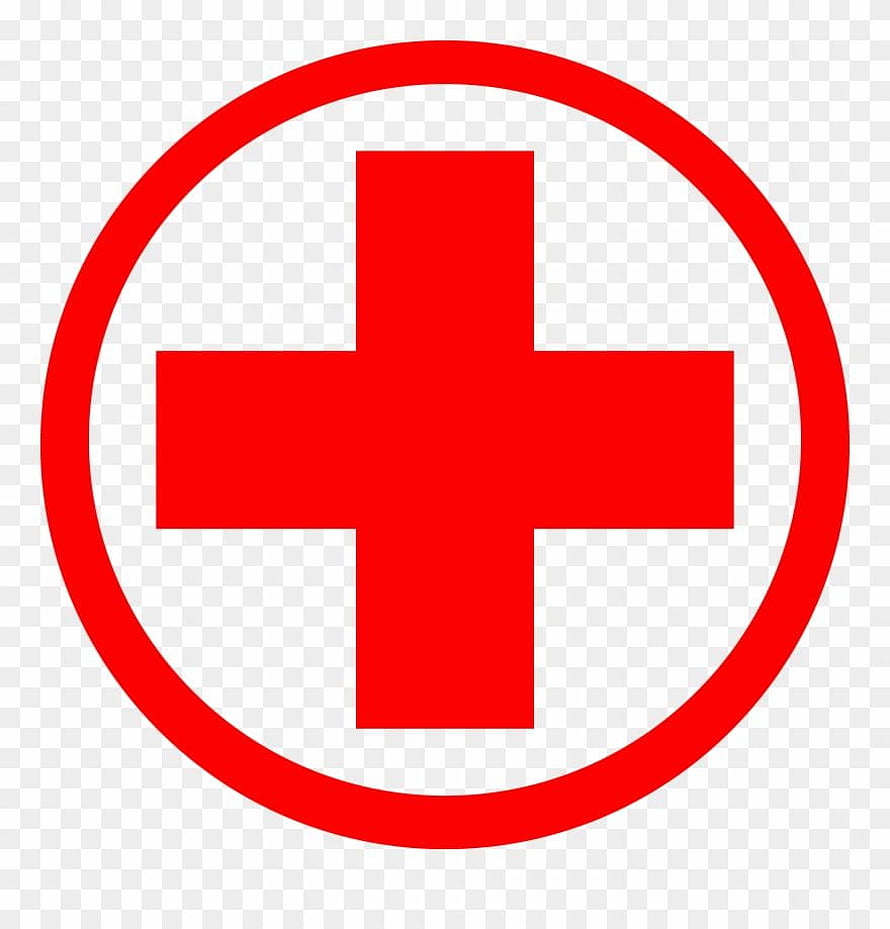 Red Medical Cross Icon Inside Circle On Transparent Background HD phone wallpaper