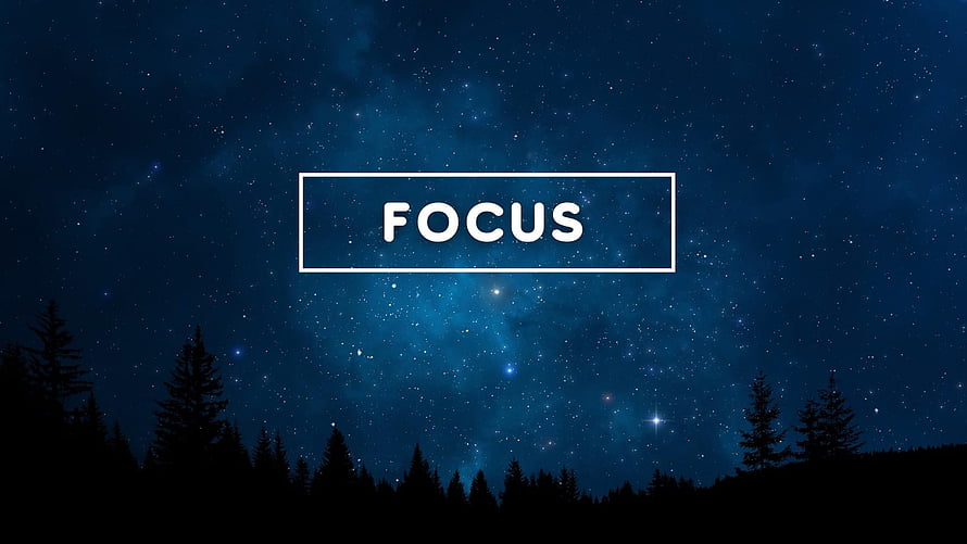 Starry Night Sky Over Pine Forest Silhouette With Focus Text Overlay HD wallpaper