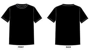 Black T-Shirt Design Template Front and Back Mockup for Custom Apparel Printing HD wallpaper