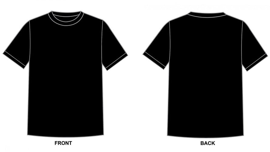 Black T-Shirt Design Template Front and Back Mockup for Custom Apparel Printing HD wallpaper