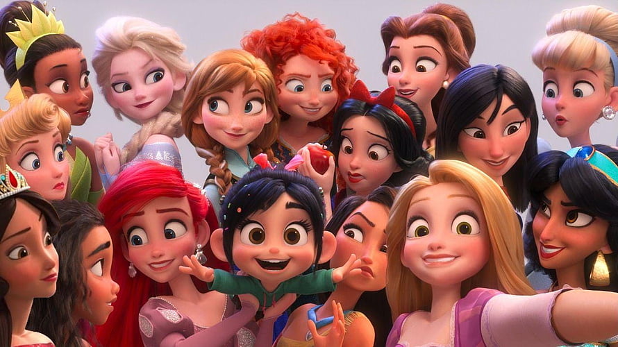 Elena of Avalor and Disney Princesses Group Selfie in Ralph Breaks the Internet Style HD wallpaper