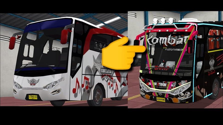 Bus Simulator Indonesia Custom Livery Showcase Featuring Kombat and Music Themes HD wallpaper