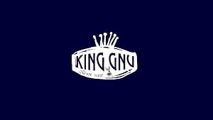 King Gnu Japan Made Crown Logo on Deep Navy Blue Background HD wallpaper