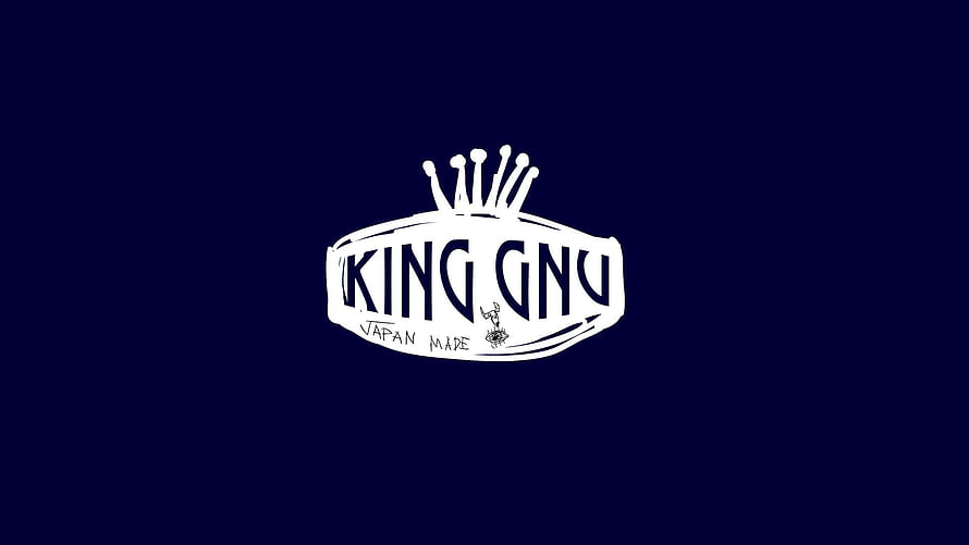 King Gnu Japan Made Crown Logo on Deep Navy Blue Background HD wallpaper