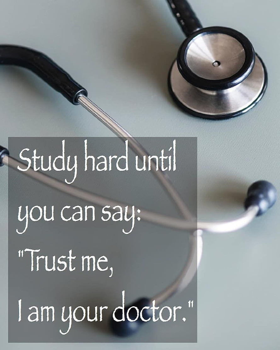 Stethoscope on a neutral surface with an inspirational quote for medical students and doctors HD phone wallpaper
