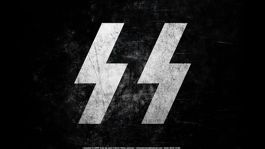 Grungy Black and White Swastika Symbol on Distressed Dark Background HD wallpaper