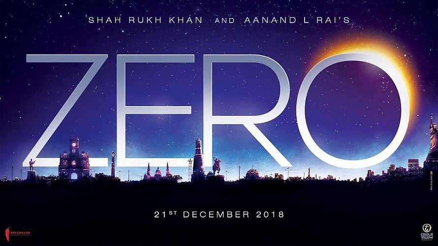 Zero Movie Poster Featuring Shah Rukh Khan and Aamir Khan with Eclipse Skyline HD wallpaper