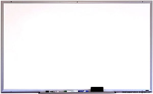 Clean Whiteboard with Markers and Eraser on Tray HD wallpaper