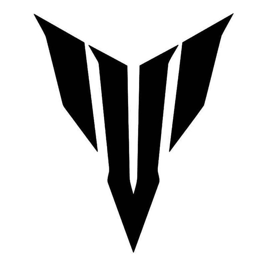 Yamaha MT-07 Black Emblem Logo on White Background HD phone wallpaper
