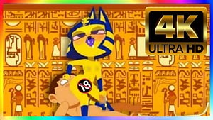 Zone Ankha Egyptian Pharaoh Character in Ancient Tomb Setting HD wallpaper