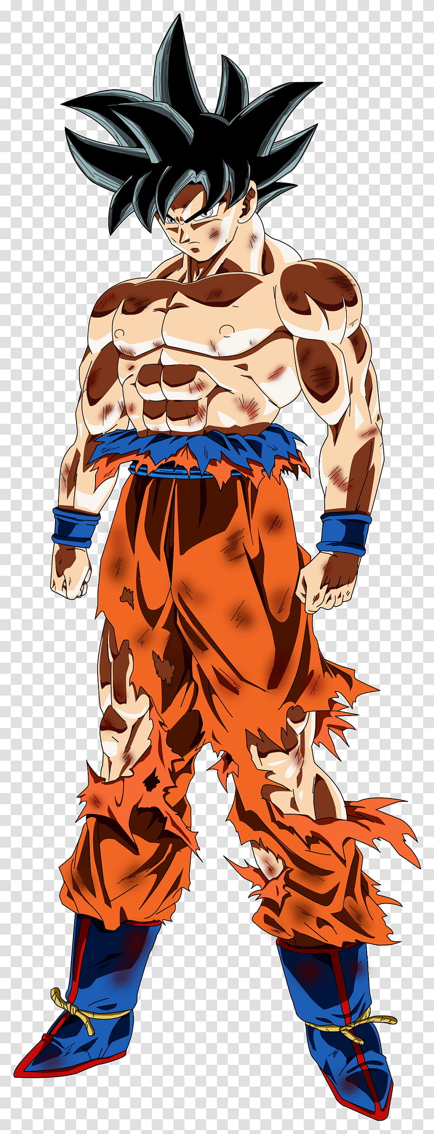 Goku Ultra Instinct Mastered Anime Character Full Body Illustration HD phone wallpaper