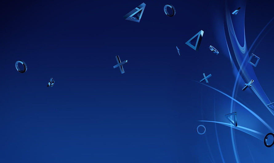 Abstract 3D Geometric Shapes Floating on Deep Blue Gradient Background HD wallpaper