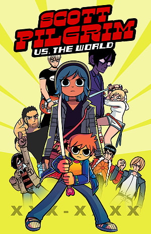 Scott Pilgrim vs. The World Comic Book Poster Artwork HD phone wallpaper