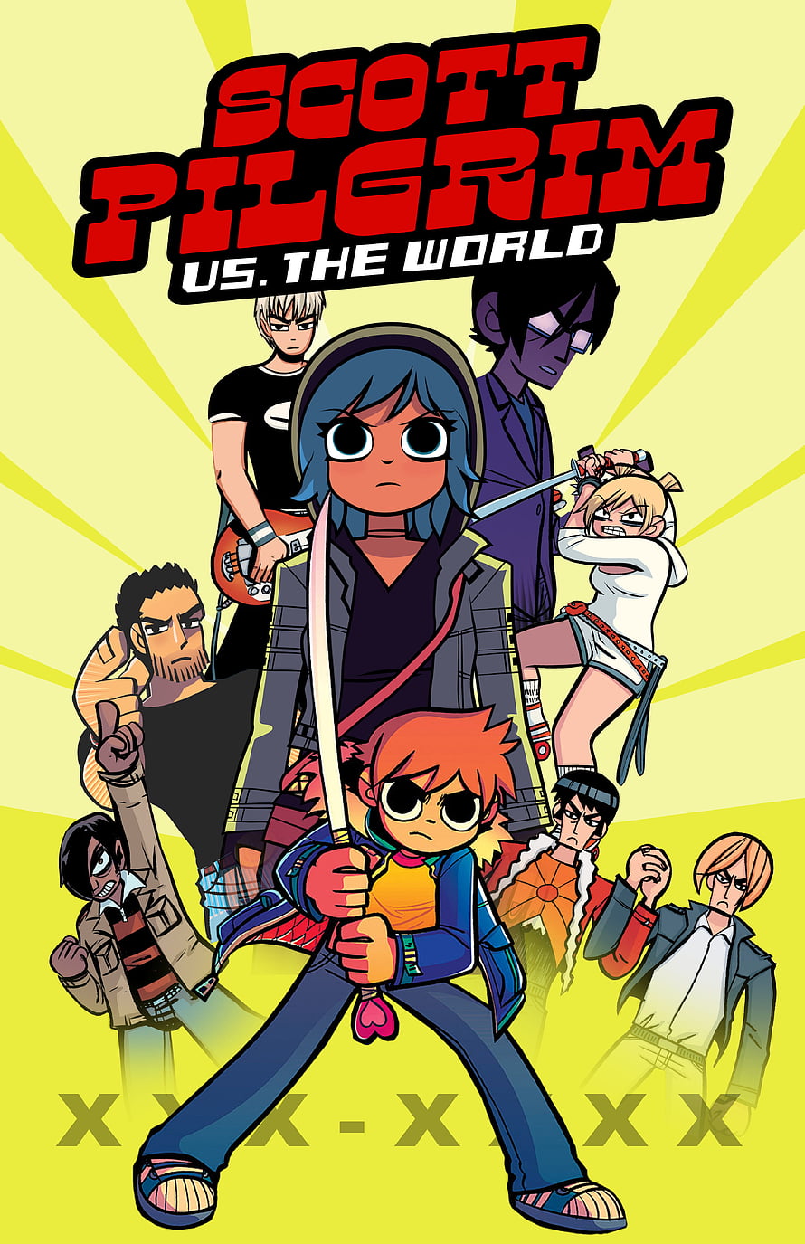 Scott Pilgrim vs. The World Comic Book Poster Artwork HD phone wallpaper