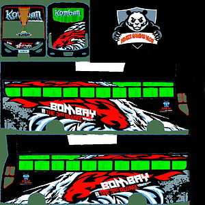 Komban Bus Skin Design with Bombay The 3rd Degree and Abhizz Gaming Vlog Logos HD phone wallpaper