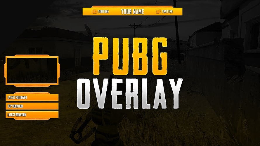 PUBG Gaming Stream Overlay Template with Social Media and Donation Widgets HD wallpaper