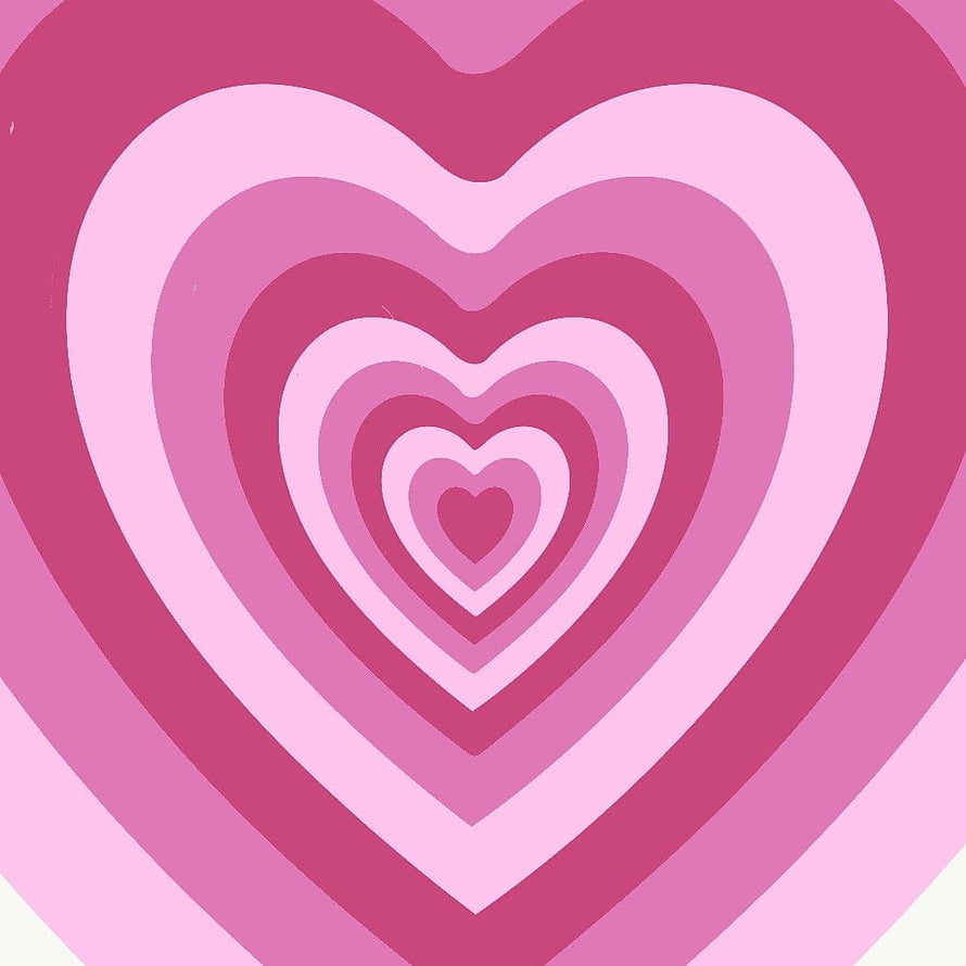 Concentric Pink Hearts Pattern with Soft Gradient Layers and Minimalist Design HD phone wallpaper