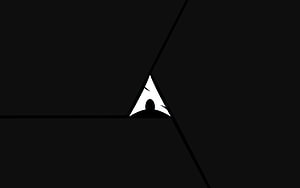Minimalist Arch Linux Logo Wallpaper with Dark Geometric Design HD wallpaper