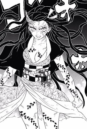Mitsuri Kanroji Demon Slayer Manga Panel Black and White Illustration HD phone wallpaper