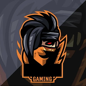 Fire Gaming Esports Logo With Stylized Ninja Mascot And Orange Flame Accents HD phone wallpaper