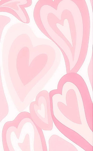 Soft Pink Heart Pattern Aesthetic Wallpaper for Mobile Devices HD phone wallpaper