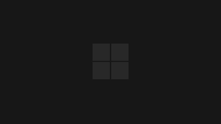 Windows 11 Four-Pane Logo on Dark Minimalist Background HD wallpaper