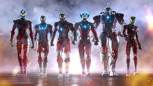 Ultraman Season 2 Character Lineup in Futuristic Red and Silver Armor, Ultraman Season 2 Gets New Details and a Teaser Poster Ahead of Its 2022 Premiere on Netflix HD wallpaper