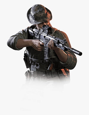 Call of Duty Mobile Soldier Aiming Tactical Rifle in Camouflage Gear HD phone wallpaper