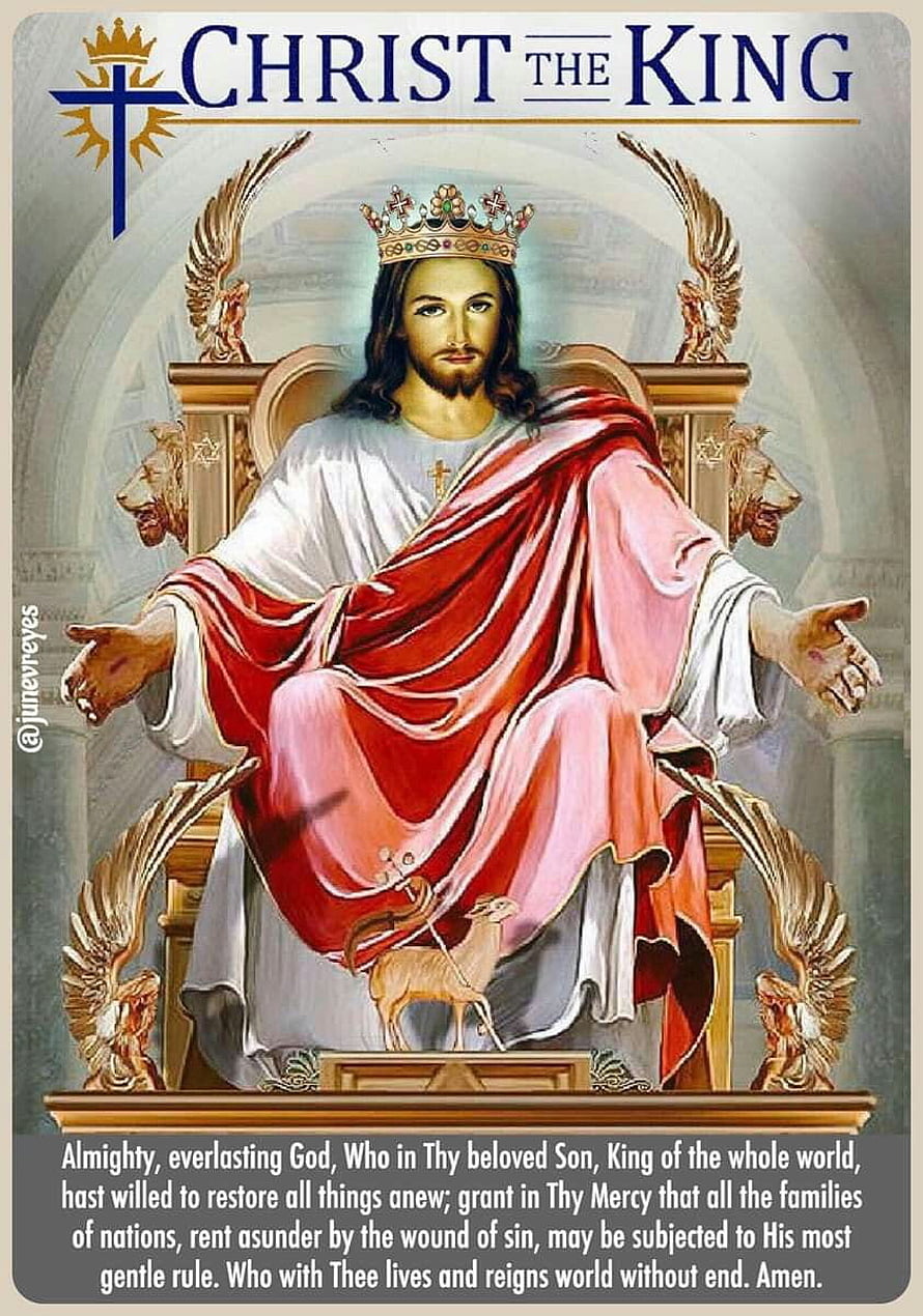Christ the King Religious Artwork with Crown and Red Robes HD phone wallpaper