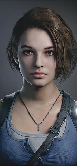 Jill Valentine Portrait from Resident Evil 3 Remake HD phone wallpaper