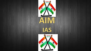 AIM IAS Coaching Logo Design with Indian Flag Emblems on Dark Background HD wallpaper