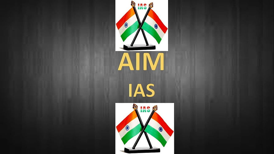 AIM IAS Coaching Logo Design with Indian Flag Emblems on Dark Background HD wallpaper