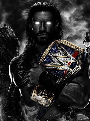 Roman Reigns Tribal Chief WWE Universal Championship Dramatic Portrait, The tribal chief art: WWE, roman reigns tribal chief HD phone wallpaper