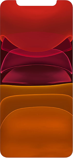 Abstract 3D Layered Shapes in Red and Orange Gradient for iPhone 14 Pro Max HD phone wallpaper