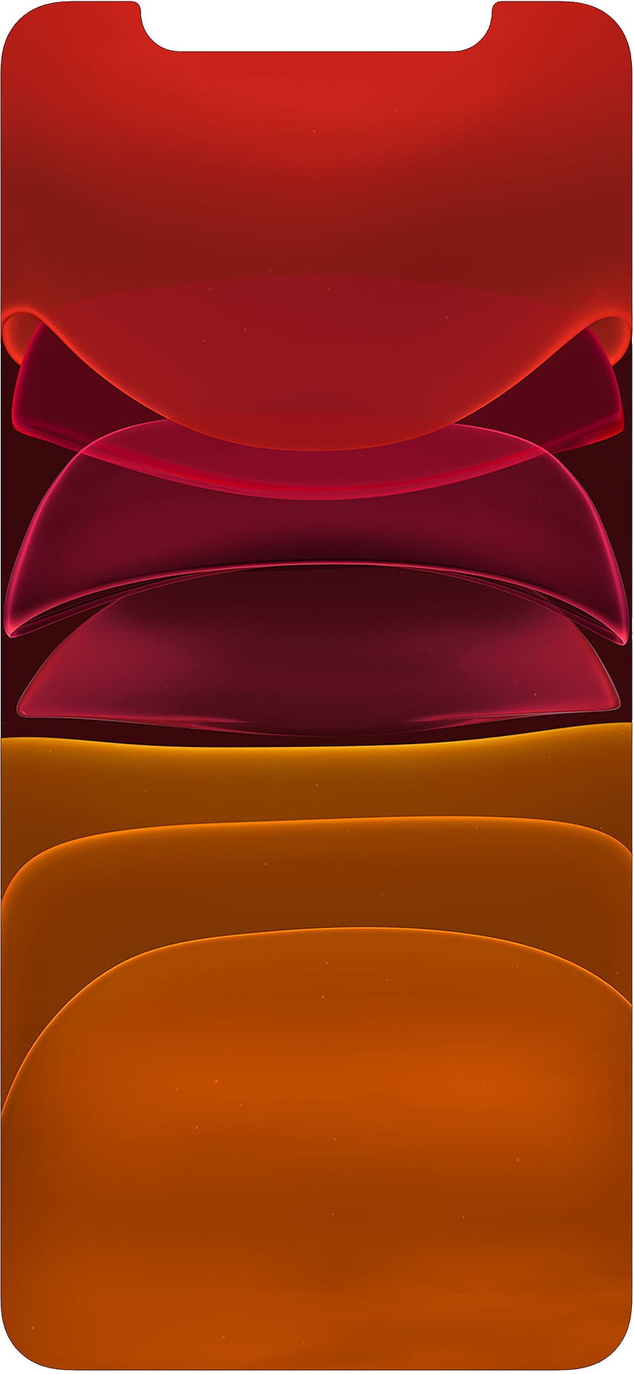 Abstract 3D Layered Shapes in Red and Orange Gradient for iPhone 14 Pro Max HD phone wallpaper