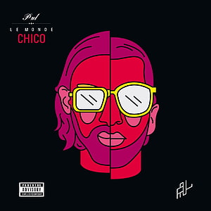 PNL Le Monde Chico Album Cover Artwork with Stylized Split Face Illustration HD phone wallpaper