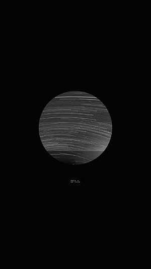 Minimalist Black Phone Wallpaper with Circular Star Trail Design HD phone wallpaper