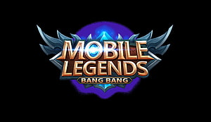 Mobile Legends Bang Bang Official Game Logo with Metallic Lettering and Winged Emblem on Black Background HD wallpaper