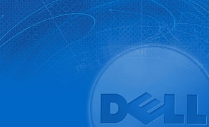 Dell Corporate Blue Abstract Technology Background with Globe and Circuit Patterns HD wallpaper
