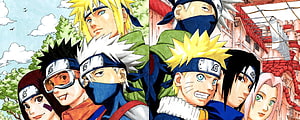 Naruto Shippuden Team 7 and Team Kakashi Group Portrait Anime Illustration HD wallpaper